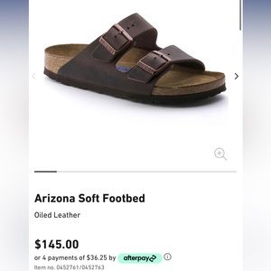 Arizona soft footbed Birkenstock slides